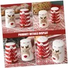 FUNOMOCYA 2pcs Ceramic Salt Pepper Christmas Style Spice Jars Salt