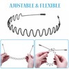 12 Piezas Diademas de Metal Ondulado, Unisex Ondulada Deportes Cabello