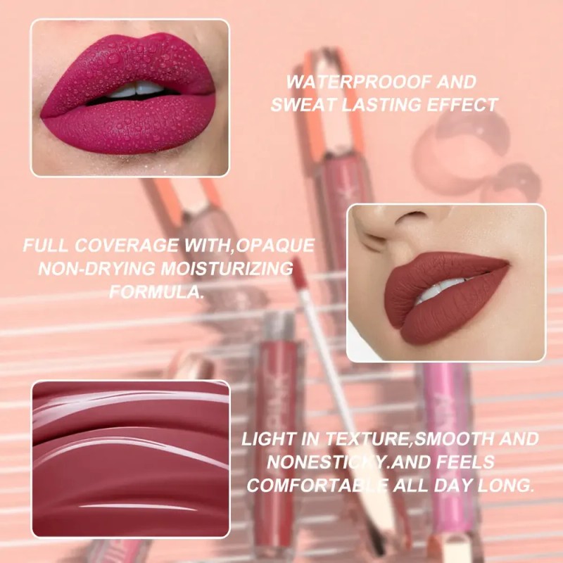 [hzp] Set De 8 Brillos Labiales Antiadherentes .