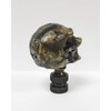Lamp Finial-Skull-Aged Brass Finish, Highly Detailed Metal Casting