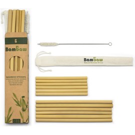 Bambaw Bamboo Straws Box, 12x 15 cm & 22 cm