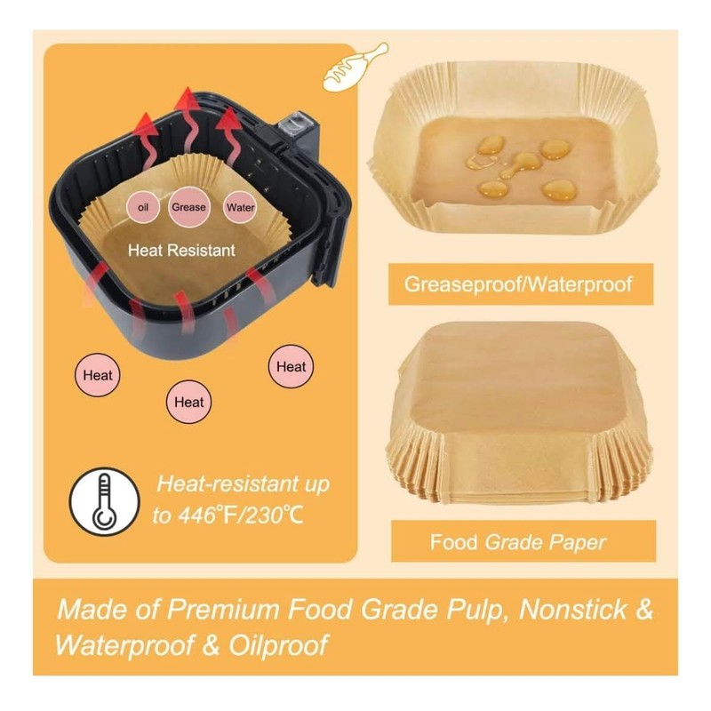 Non-Stick Air Fryer Liners - Hassle-Free Cooking with Easy Cleanup