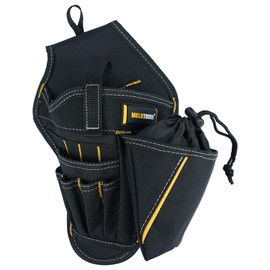 MELOTOUGH Drill Holster Impact Driver Holster with Bit Pouch Heavy Duty Cordless Drill Holster for Tool Belt (Right Hand)