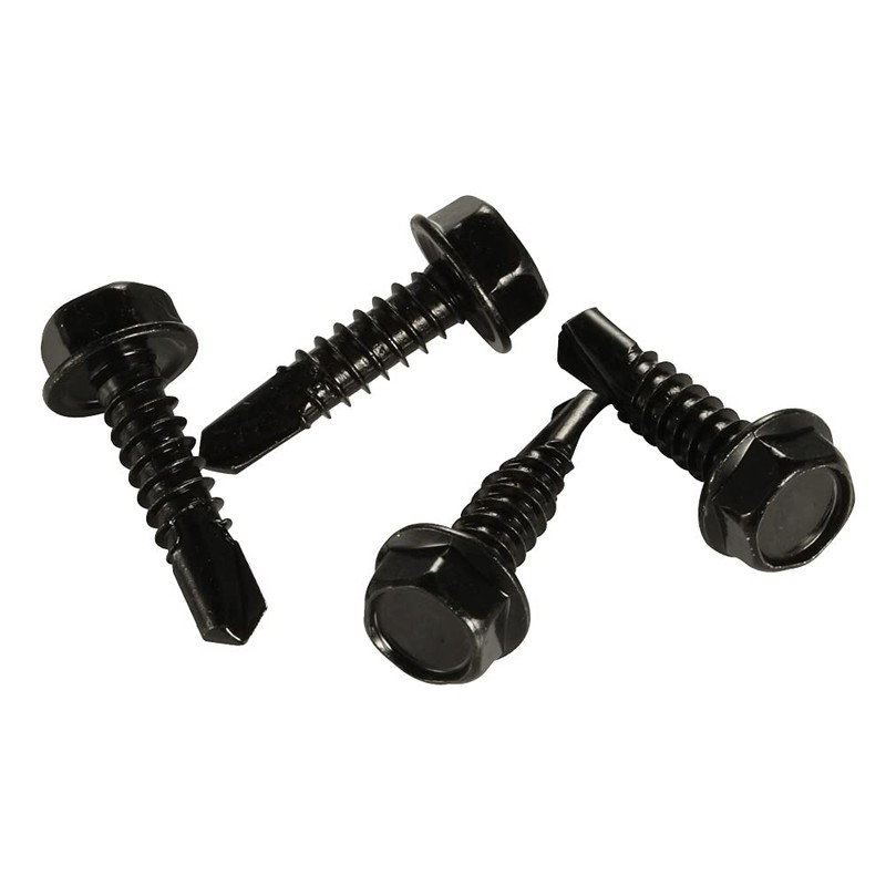 #14 x 1-1/4" Hex Washer Head Self Drilling Screws, Self