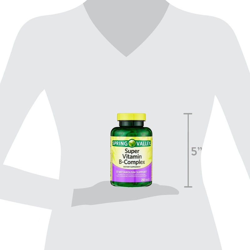 Spring Valley Super Vitamin B Complex Calcium Carbonate, Ascorbic Acid