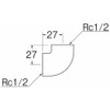 SANEI TS730B-13 Rc1/2 Stainless Steel Elbow Plumbing Parts