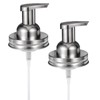 Amolliar Mason Jar Foaming Soap Dispenser Pump Lids, Rustproof Stainless