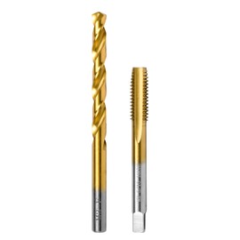 RURITKIT 5/16"-18 UNC Tap and F Drill Bit Kit, M2 HSS Drill and Tap Set, Combination of Drill and Tap Kit for Metal