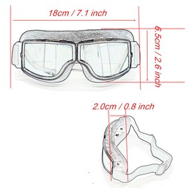 Evomosa Motorcycle Goggles Vintage Pilot Goggles Retro Motocross Goggle Windproof ATV Outdoor Eyewear