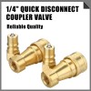 Vinsot 6 Set 1/4" Quick Disconnect Coupler Valve for Carpet
