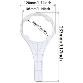 heyous Filter Housing Wrench Water Purifier Wrench White ABS Plastic Reverse Osmosis Water Purifier Spanner for 10 Inch High Capacity Domestic Systems