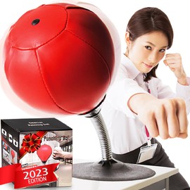 CozyBomB Free Standing Desktop Punching Bag - Stress Buster Relief with Stand - XMas Gift Boxing Punch Ball with Suction Cup to Reflex Strain and Tension Toys for Boys Father Kids Office Co-Worker