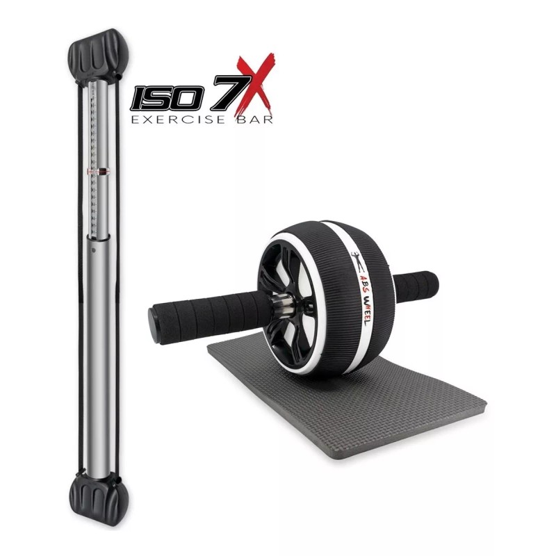Yelio Rueda Para Abdominales + Barra De Entrenamiento Iso7