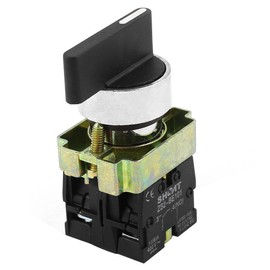 uxcell a14090200ux0565 ZB2-BE101 SPDT 2NO 4 Terminal 3-Position Rotary Selector Switch AC600V 10A