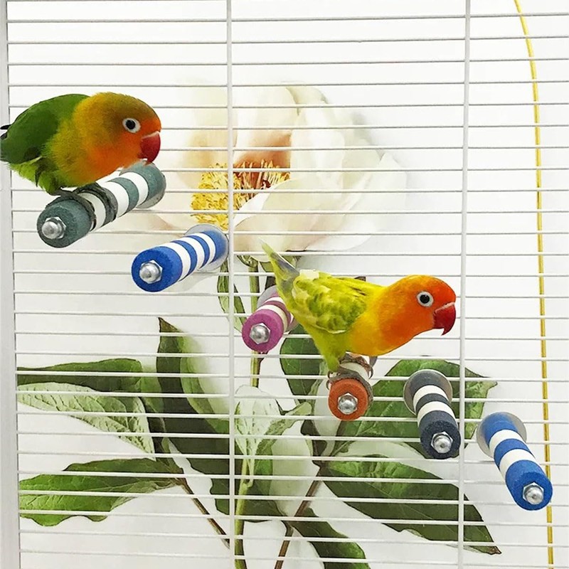 Ceramic Claw Grinding Perch for Cockatiels & Small Birds, Removable