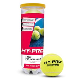 Hy-Pro Padel Balls - Pack of 3, High Visibility, Durable Padel Ball, Ideal for Training and Tournaments,