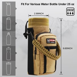 NATURE PIONEOR Water Bottle Holder with Strap 25 oz Insulated Water Bottle Carrier Sling Sleeve for Hiking,Outdoor Camping,Gym