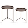 Kate and Laurel Ulani Round Metal Accent Tables, 2 Piece,