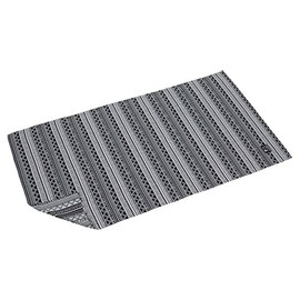 Captain Stag UP-2567 Camping Leisure Seat Mat, Rug, 39.4 x 70.9 inches (100 x 180 cm), Storage Bag Included, Geometric, CS Black Label