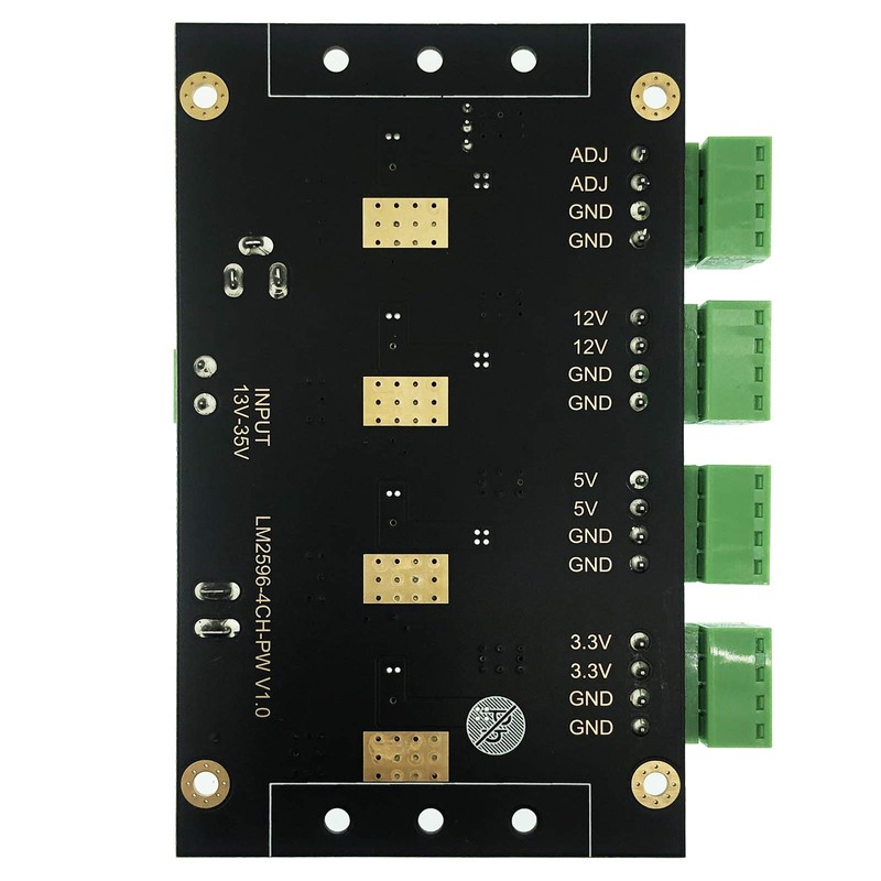 4 Channels LM2596 DC to DC Buck Converter Input 13-35V
