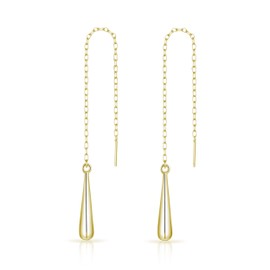 Gold Plated Sterling Silver Drop Earrings, Gold Plated Sterling Silver, No information