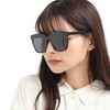 FashionBerry 99% UV Protection Lenses, Wellington-Shaped Sunglasses, Square, Oversize, Gentle