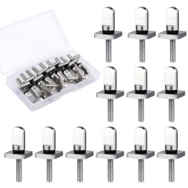 PEUTIER 6pcs 316 Stainless Steel Fin Screws, No Tool Surfboard Fin Screws with O Rings Paddle Board Fin Replacement for SUP Paddleboard Longboard Surfing Accessories