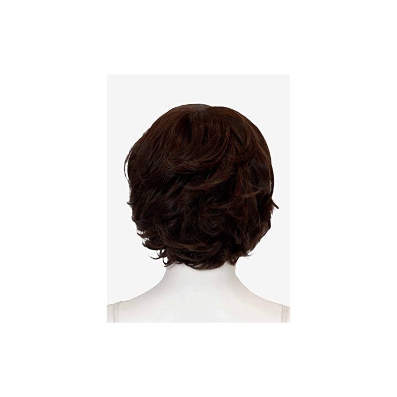 EpicCosplay Aion Short Wavy/Curls Wig (Dark Brown)