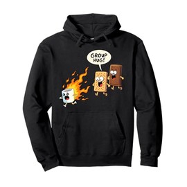 Funny Group Hug S'more Marshmallows Graham Cracker Chocolate Pullover Hoodie