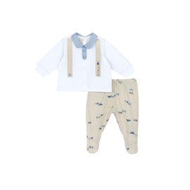 Chicco Baby Boys Completo Coprifasce E Ghettina In Cotone Pyjamas Babies, Beige, 3 months
