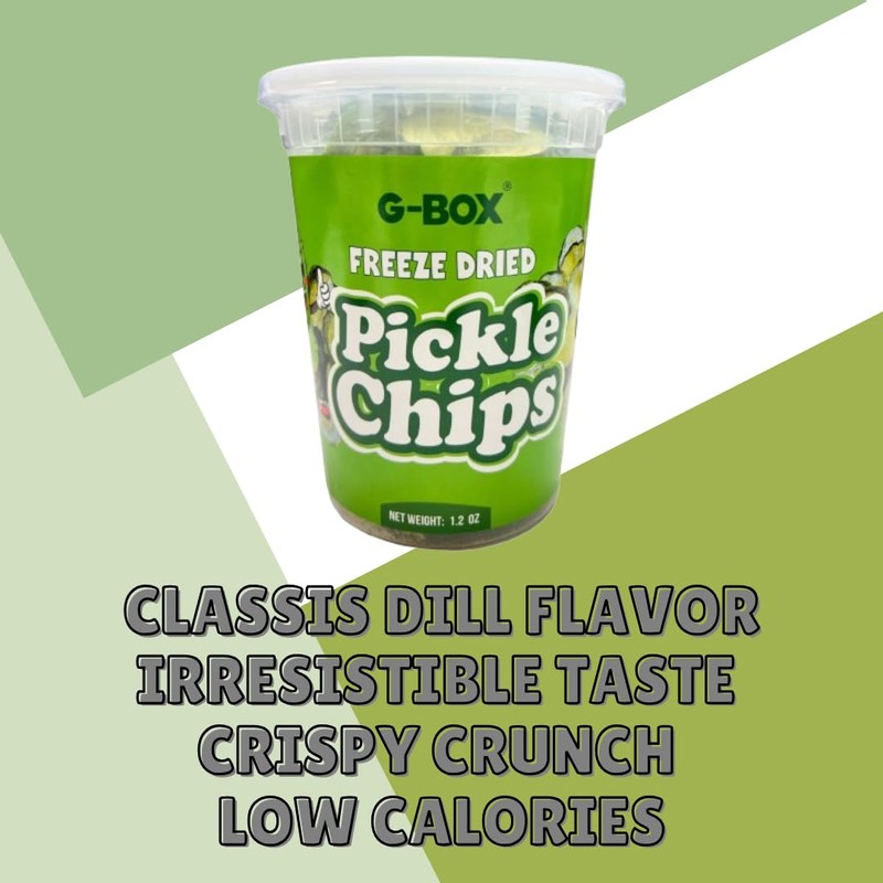 G-BOX Freeze Dried Kosher Pickle Chips, Keto| Low-Calorie Snacks| Original