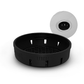 SplashNColor Pop Up Drain Strainer - 2-in-1 Durable Kitchen Accessory - Anti-Clogging Sink Drain Strainer Basket with Touch-Free Disposal for 3-1/2 Inch US Standard Drain - ABS - 22mm Height (Black)