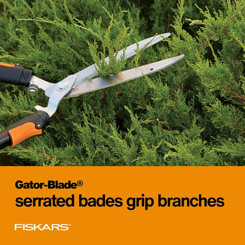 Fiskars Power-Lever Hedge Shears - 25"-33" Extendable Handle - Plant