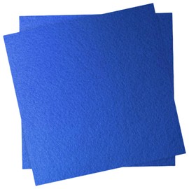 12" x 12" Felt Fabric Sheets for Crafts, Squares Felt Fabric Sheets, 1mm Thick, Felt Paper for Sewing Craft, Non-Woven Felt Fabric for Sewing Patchwork Material, 2pcs (Medium Blue)