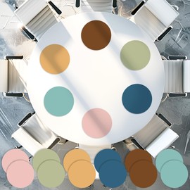 JarThenaAMCS 11 Inch Boho Dry Erase Dots Removable Circle Spots Paper Stickers for Classroom Whiteboard Wall Desk Decoration, 12 Pack