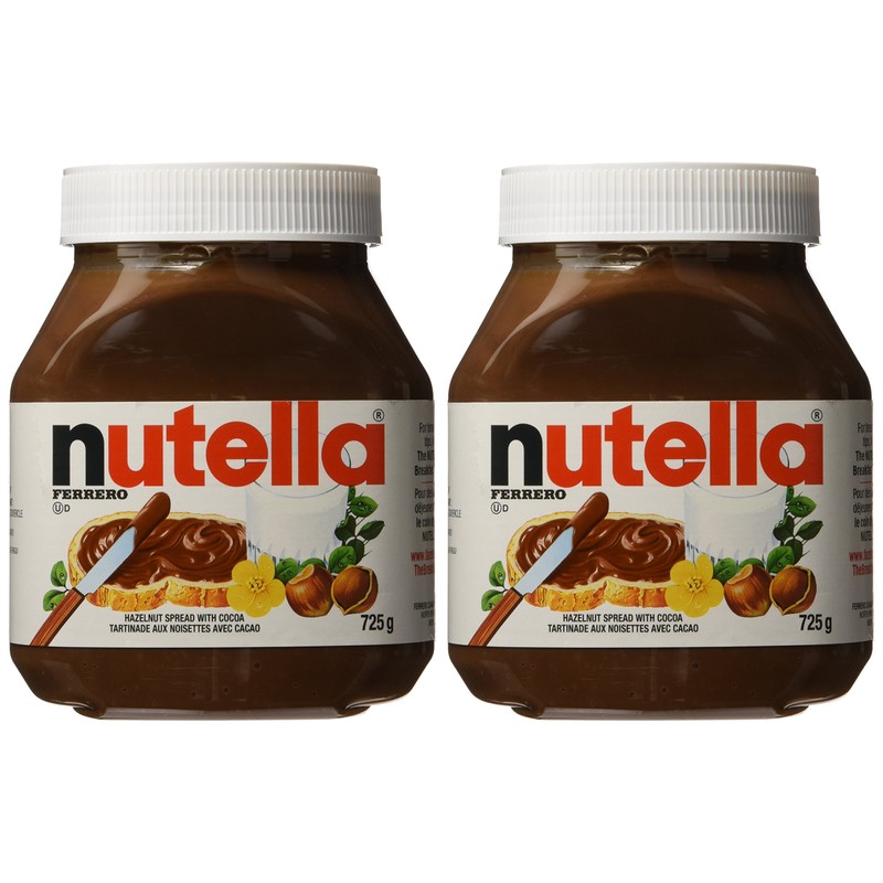 Nutella Hazelnut Chocolate Spread, 725g/25.6 oz., (2 pack) {Imported from