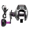 Solar Digital Display Fishing Reel Casting Wheel Rechargeable Single Rocker