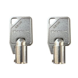 KeyPower Keys (2) GR777 Tubular Key for Whirlpool Greenwald Commercial Washer Door/Service Panel/Coin Washing Machine, Compatible with Speed Queen Maytag ESD Lock