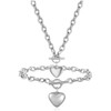 MYNENEY 14K Gold Initial Chain Bracelet for Women Stainless Steel