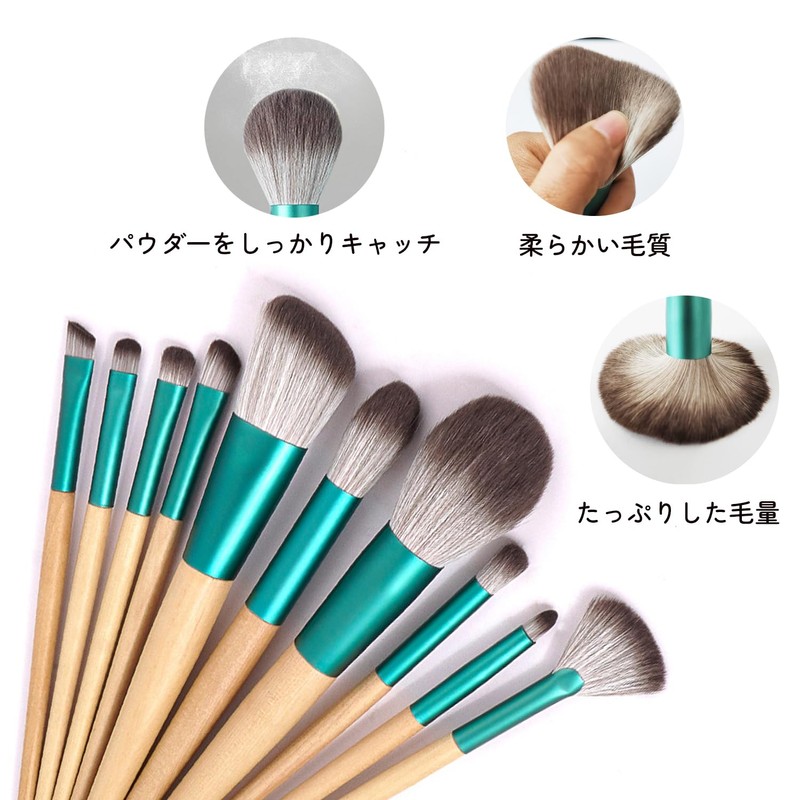 Derpilo Makeup Brushes Set of 10 Makeup Brushes with Makeup