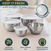 Baker's Signature Stainless Steel Mixing Bowls With Lid, Metal Mixing