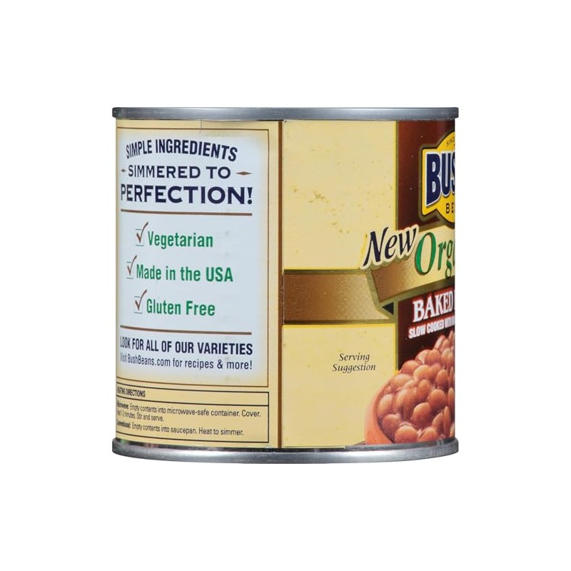 Bush's Best Baked Beans, Organic, 16 Oz (Pack of 18)