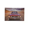 Three Star LED Enhanced Canvas Print Featuring Classic Car on