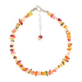 Natural Multi Tourmaline, Citrine and Ethiopian Opal Bracelet, Uncut Chips Beads Gemstone, Energy Healing Crystals, Birthday, Gift for Her, Gemstone Jewelry 8-inch AAA+ Quality