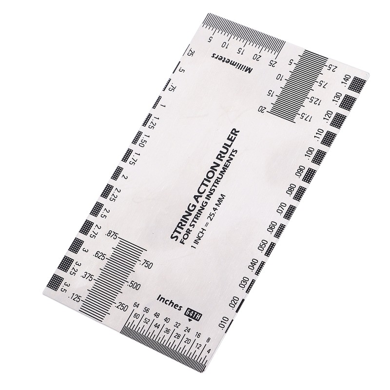 String Action Ruler Stainless Steel Height Gauge Replacement Guitar Repairing