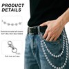 Rhinestone Pants Chain, Stylish Dainty Ceramic Beads Pants Chain Belt