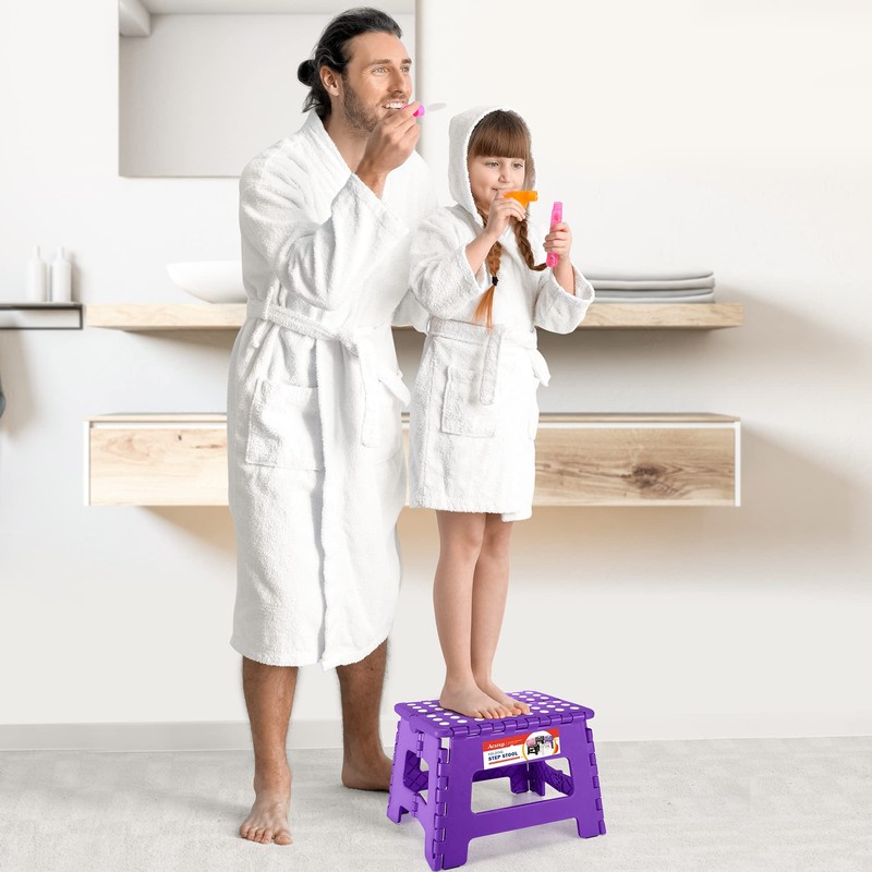 ACSTEP Folding Step Stool Portable Collapsible Plastic Step Stool, Foldable