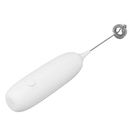 Elektrische Milchaufschäumer, Handheld Batteriebetriebener Schäumer Milchschaumer Kaffeemixstab für Kaffee, Latte, Cappuccino, Heißschokolade und Milchshakes (WHITE)