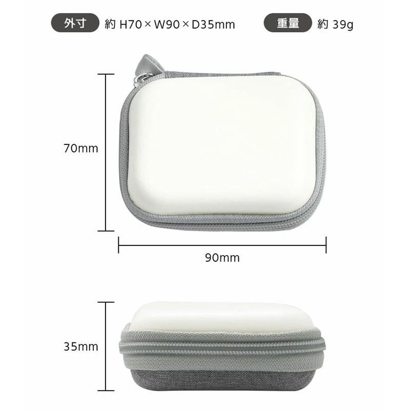 Granthunk Gadget Pouch, Small, Hard Pouch, Storage, Small Items, Shaun