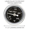 GlowShift Liquid Filled Mechanical 250 F Temperature Gauge - for